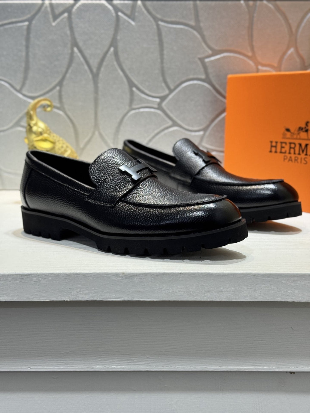 Hermès Men's H-Hardware Lug Sole Loafers