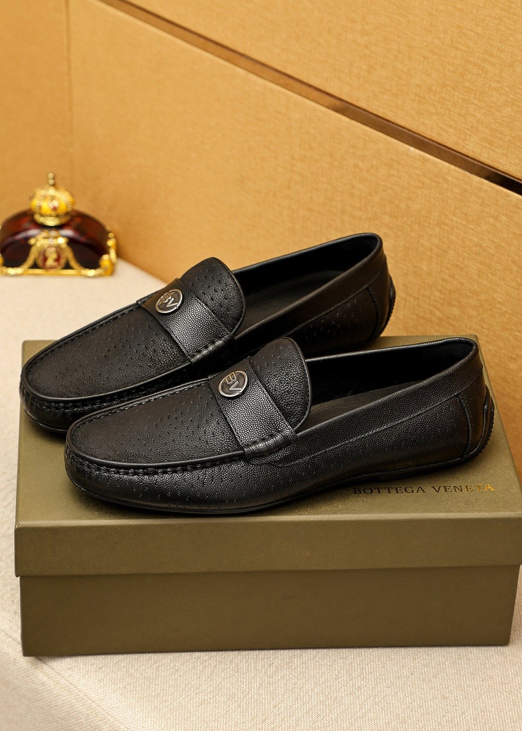 Bottega Veneta Men's Perforated Driving Loafers