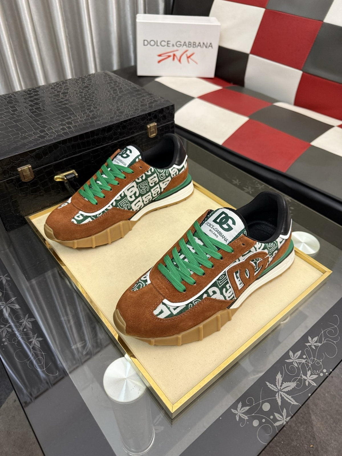 Dolce & Gabbana Patterned Low-Top Sneakers