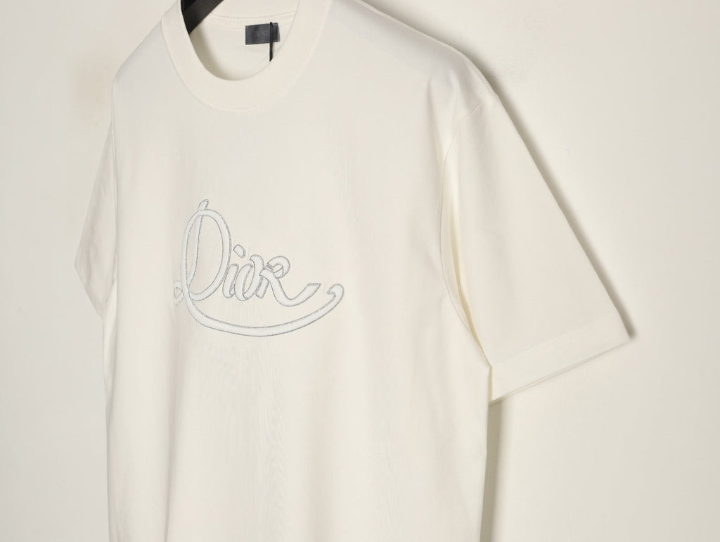 Dior Script Lettering Graphic T-Shirt - Off-White
