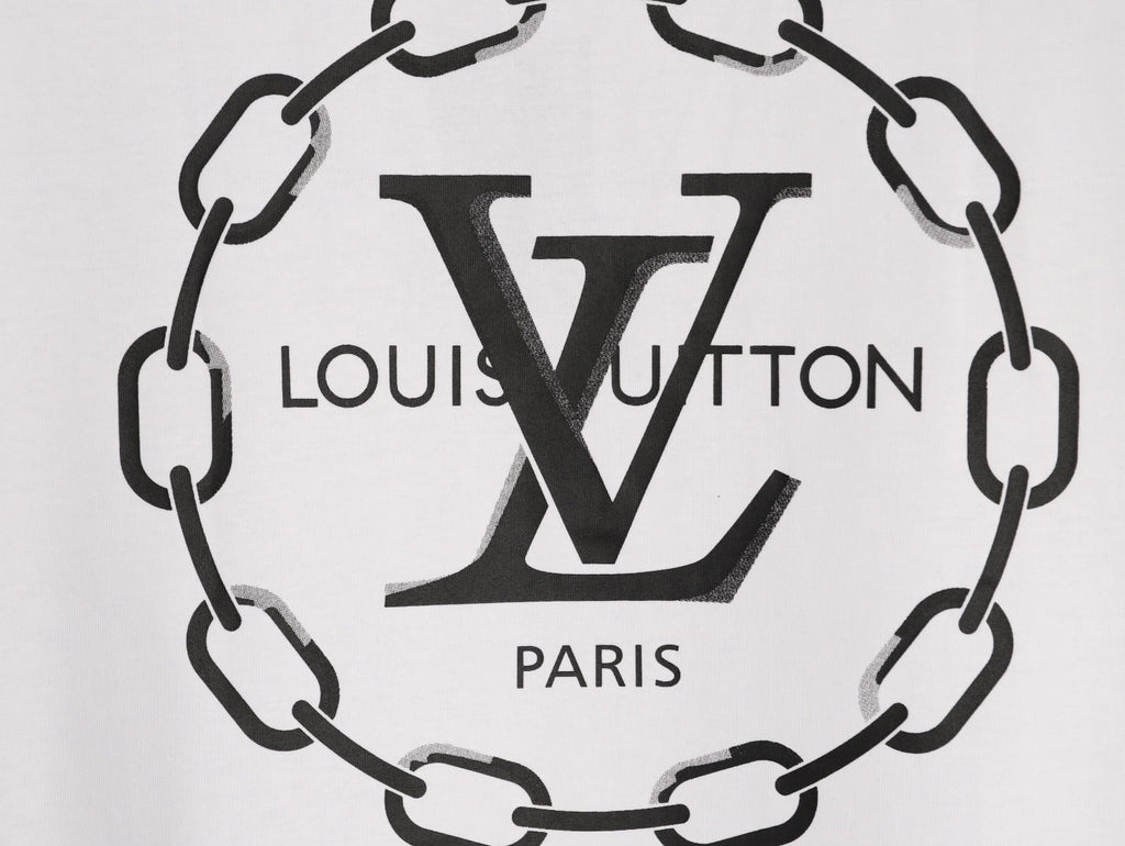Louis Vuitton Chain-Circle LV Graphic T-Shirt - White