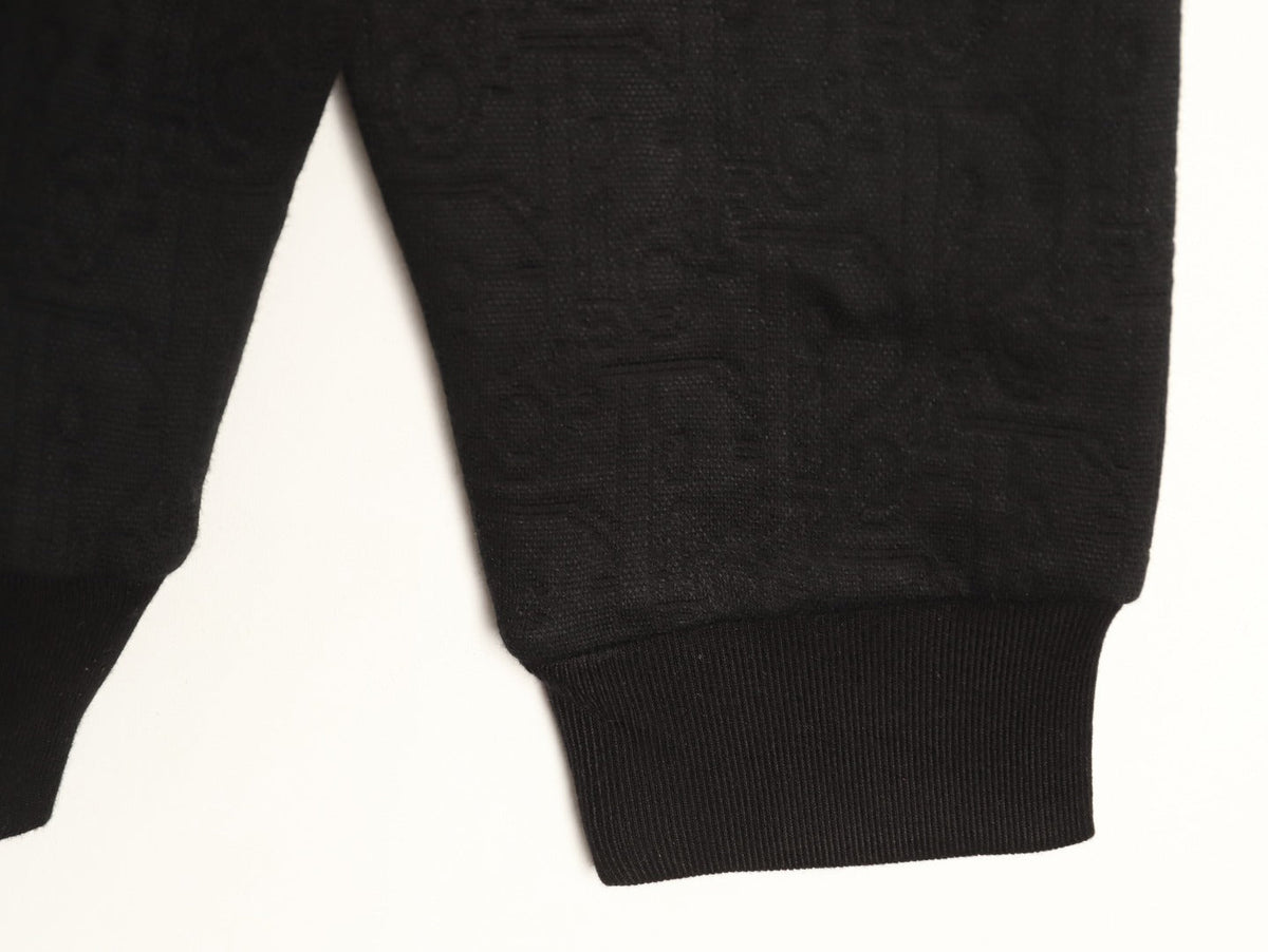 Dior CD Medaillon Circular-Logo Embroidered Crewneck Sweatshirt - Black