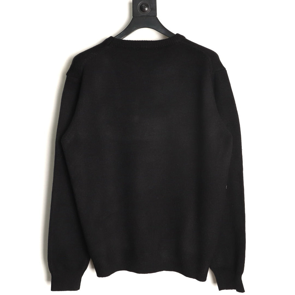 Gucci Signature-Logo Crewneck Sweater - Black
