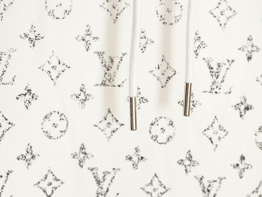 Louis Vuitton Gradient Monogram-Style Pullover Hoodie - White