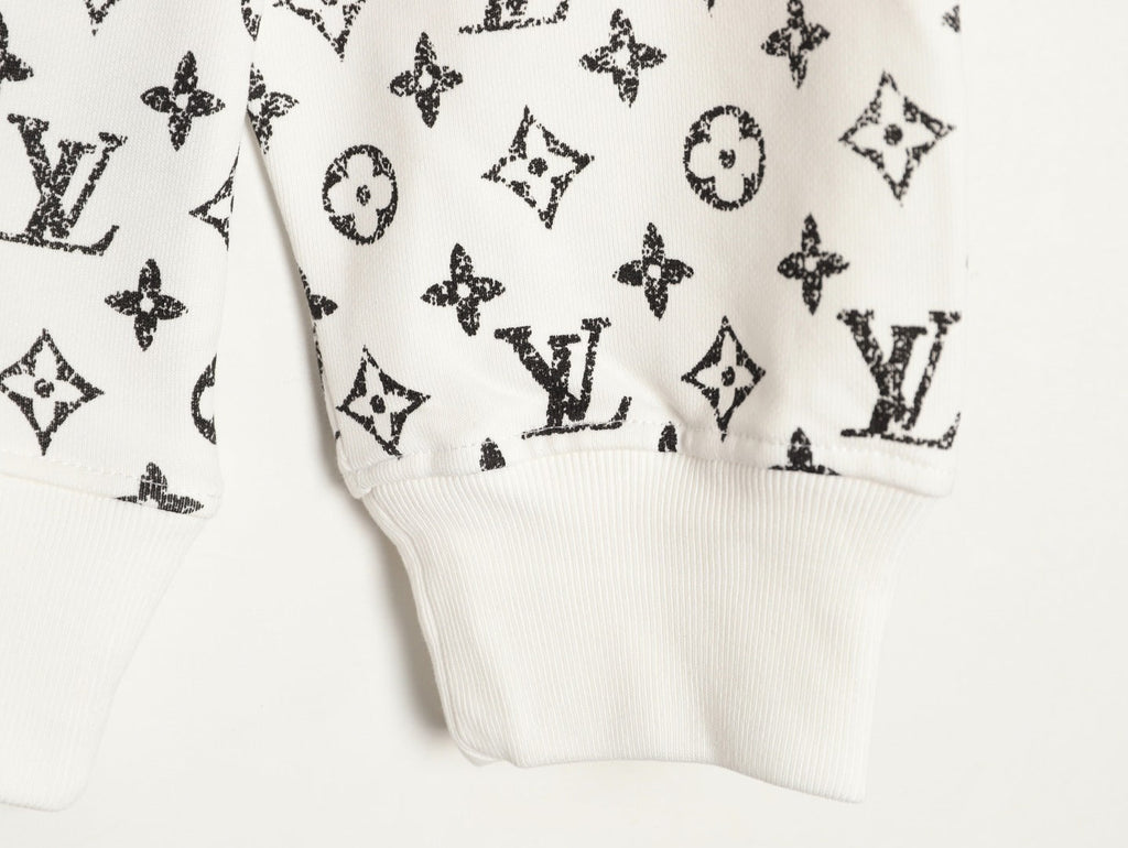 Louis Vuitton Gradient Monogram-Style Pullover Hoodie - White
