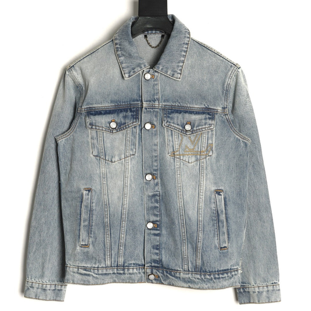 Louis Vuitton Truck-Detail Denim Jacket - Washed Gray