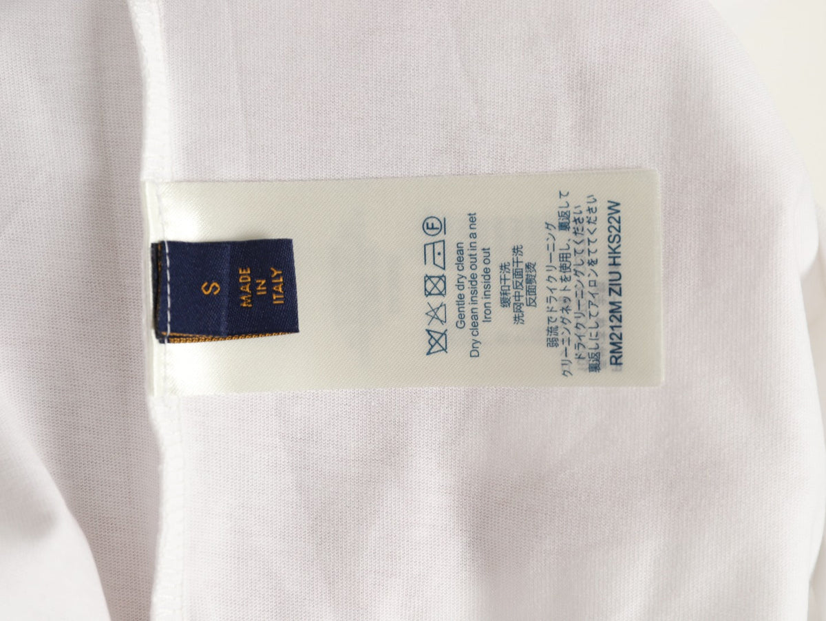 Louis Vuitton Four-Petal Motif and Lettering T-Shirt - Cream